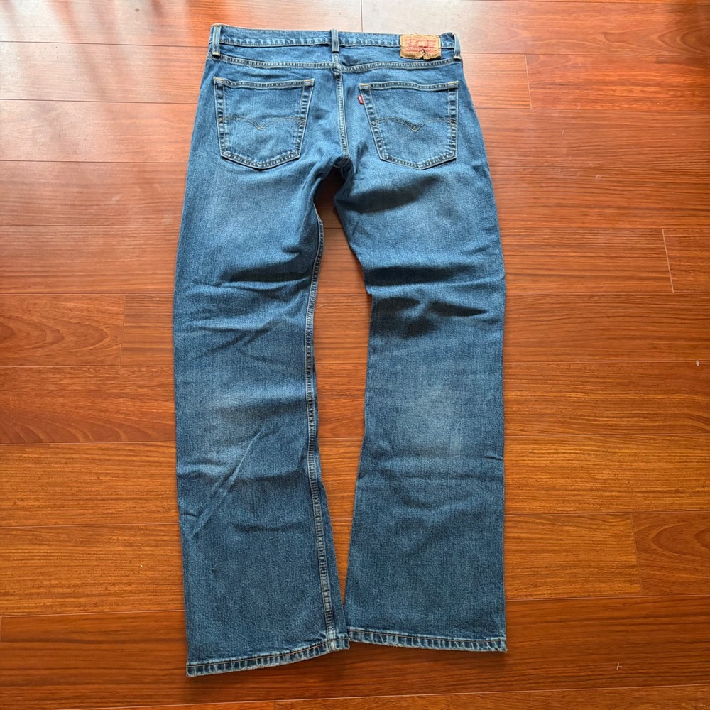 Levis 527 Mens Slim Bootcut Jeans 36x34 Blue Denim Medium Wash Y2K Gorpcore 0788